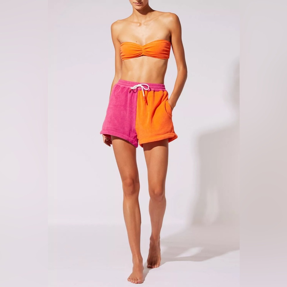 Solid and striped terry cloth towel set